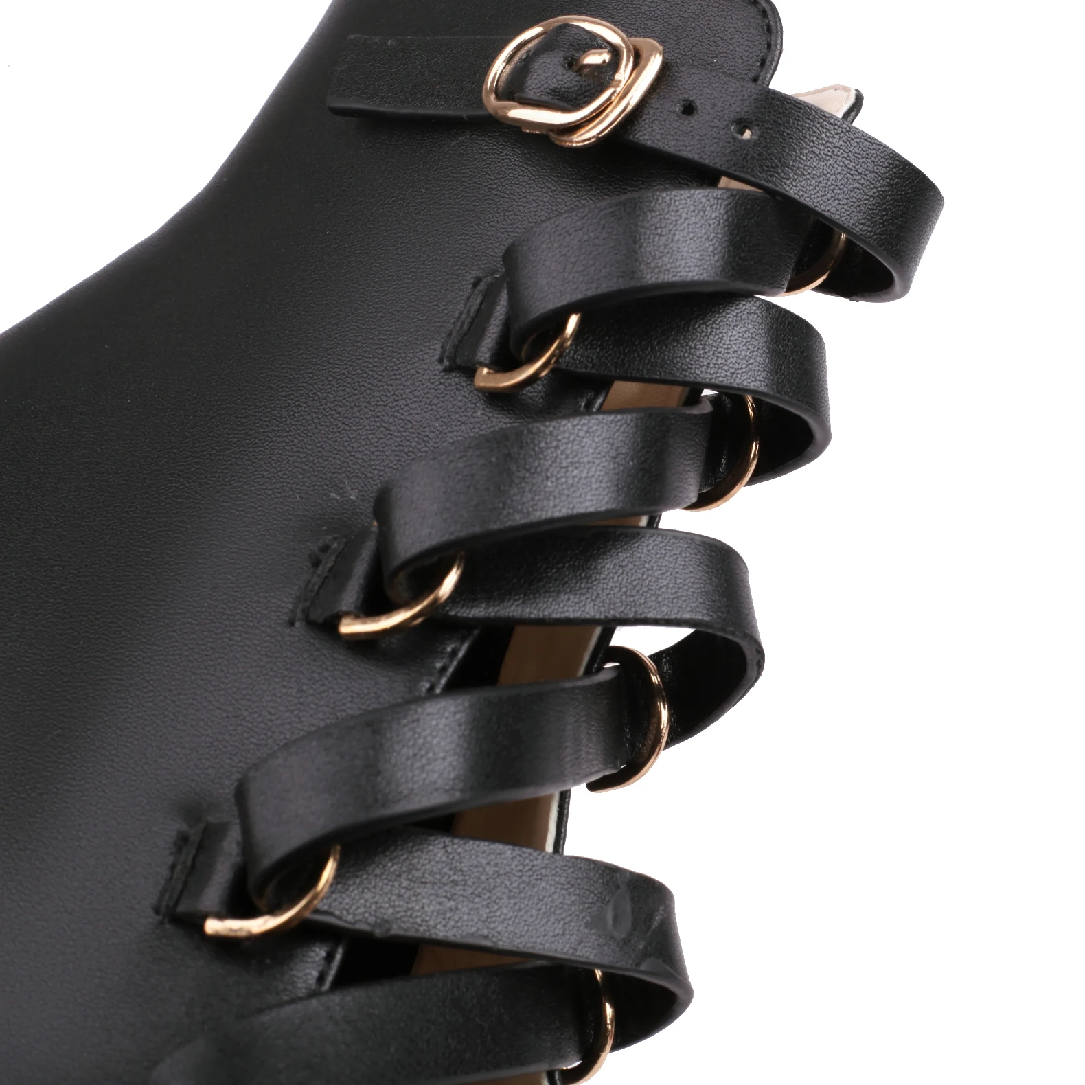 Sexy Pumps Women Club Platform Shoes Bandage Lengthen Leg Thickened High Heels Leather Size 34-43 Spring Autumn Boots