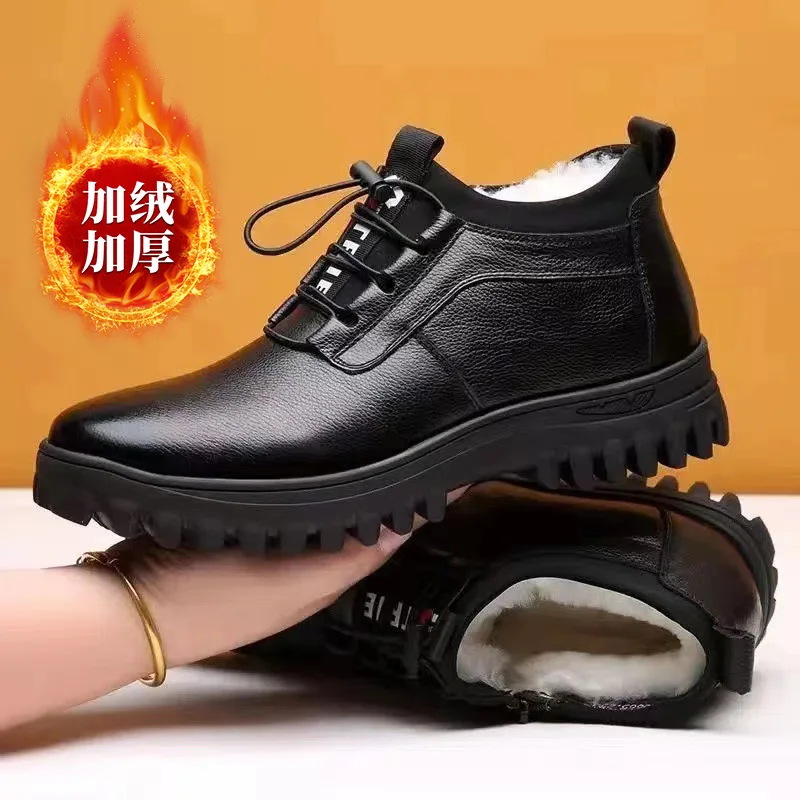 

The new 2022 cotton shoes add wool warm winter men help thicken high cotton shoes boots boots male foreign trade
