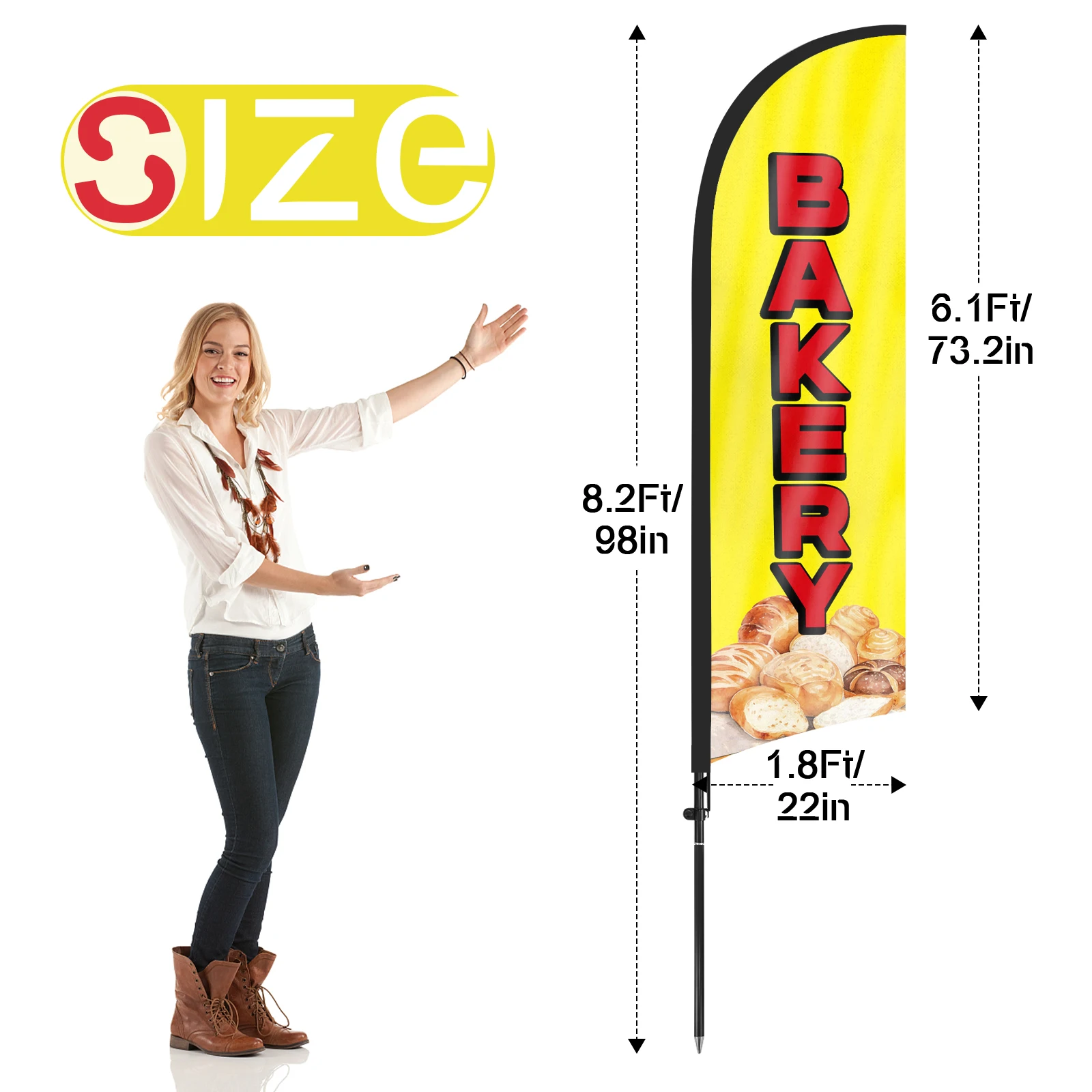 FSFLAG 1 шт. 280 см флаг с пекарными перьями флагштоком рекламный наружный баннер