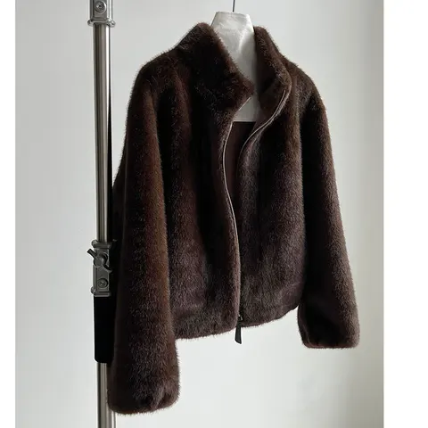 Женское зимнее пальто из искусственного меха Casaco Feminino