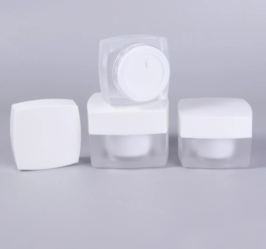 

30g frosted square shape acrylic cream jar pot tin bottle eye serum/day cream/essence/moisturizer gel whitening cosmetic packing