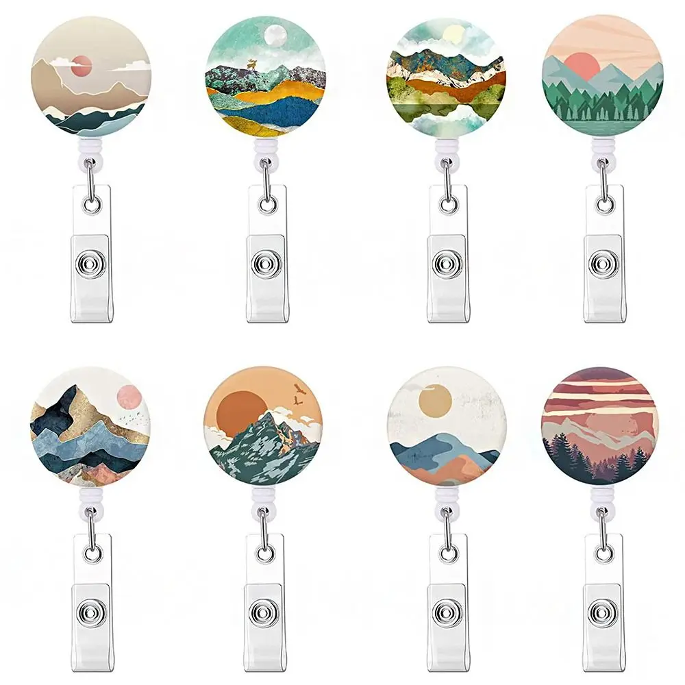 

Holder Gold Foil Retractable Transparent Badge Reel Clip Charms Jewelry Card Badge Holder Reels Keyring Badge Reel ID Lanyard