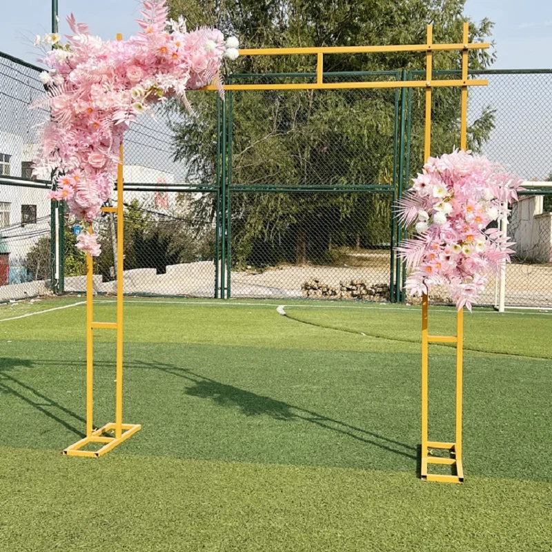 

Wedding arch Wrought Iron Wedding Props Double Pole Square Arch Flower Stand Outdoor Square Frame Shelf Party Backdrop Decor