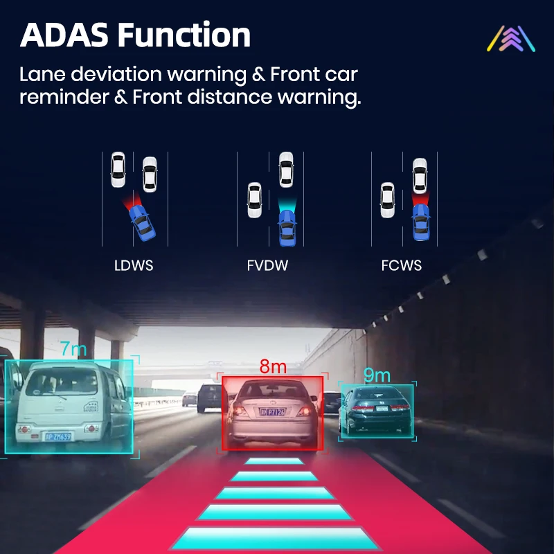 Junsun S700 ADAS Автомобильные видеорегистраторы Full HD камера LDWS Авто рекордер 2023