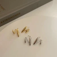 2022 new creative earrings european and american simple u shaped geometric metal earrings gothic style girl fashion jewelry gift