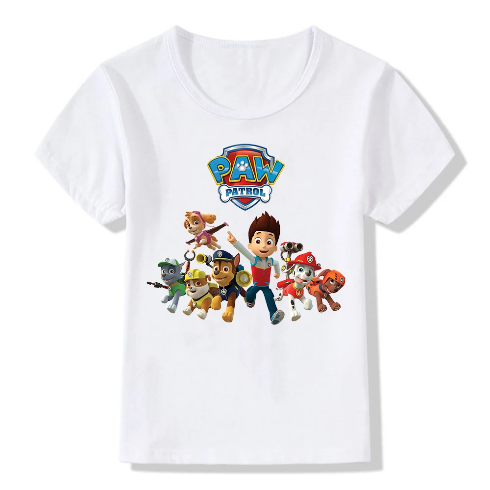 

New Paw Patrol Puppy Dog Children's T Shirt Kawaii Cartoon Harajuku Funny Top Kids Boys Girl T-shirt Fashion Casual Clothes Tees