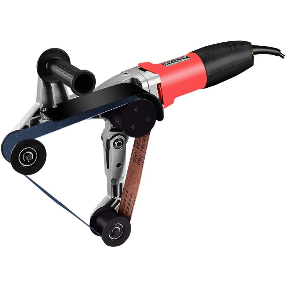 

SPTA 110V 800W 6-speed Stainless Steel Pipe Tube Polisher Sander Sanding Belt Silicon Carbide Wheel Burnishing Polisher Machine