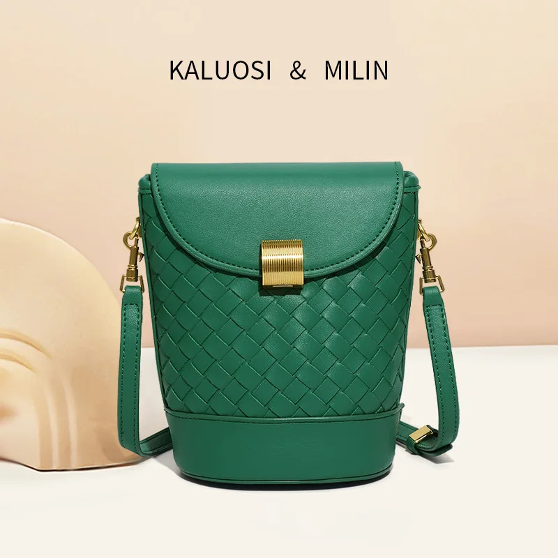 

Braided women's bag summer new niche design senior sense shoulder knot bag fashion trend cross-body bucket bag for women