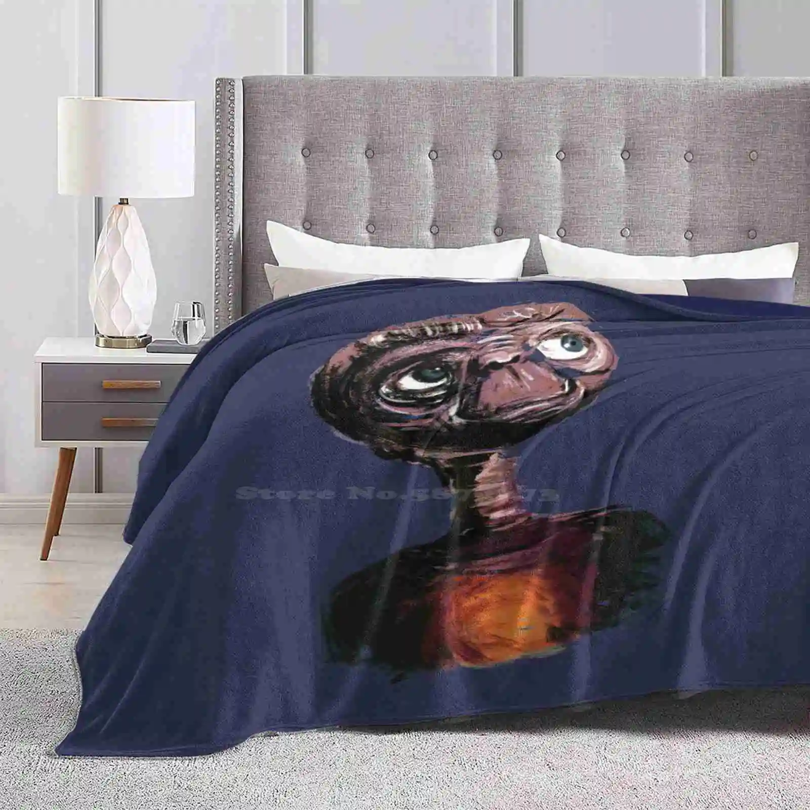 E.T.-Экстра-наземная фотография высокое качество теплое фланелевое одеяло