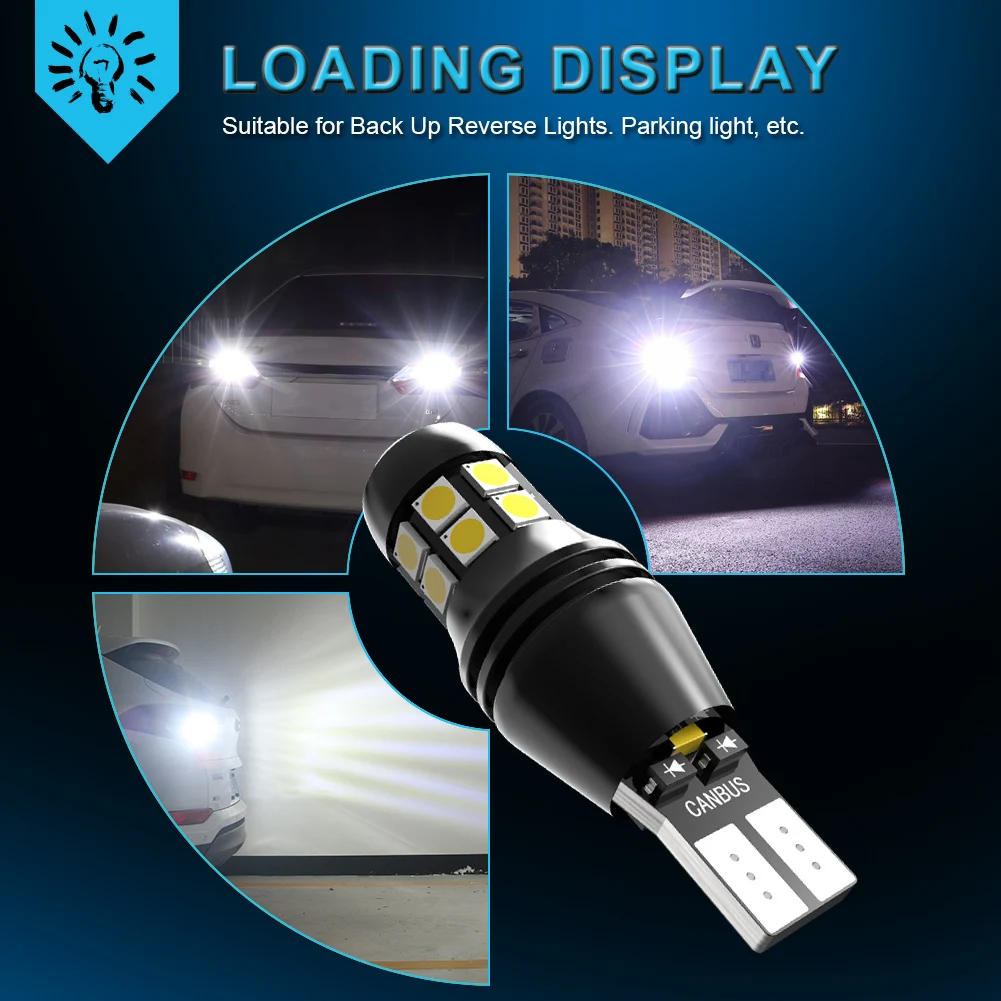 2 шт. супер яркие светодиодные лампы T15 W16W T16 для Peugeot 308 3008 4008 5008