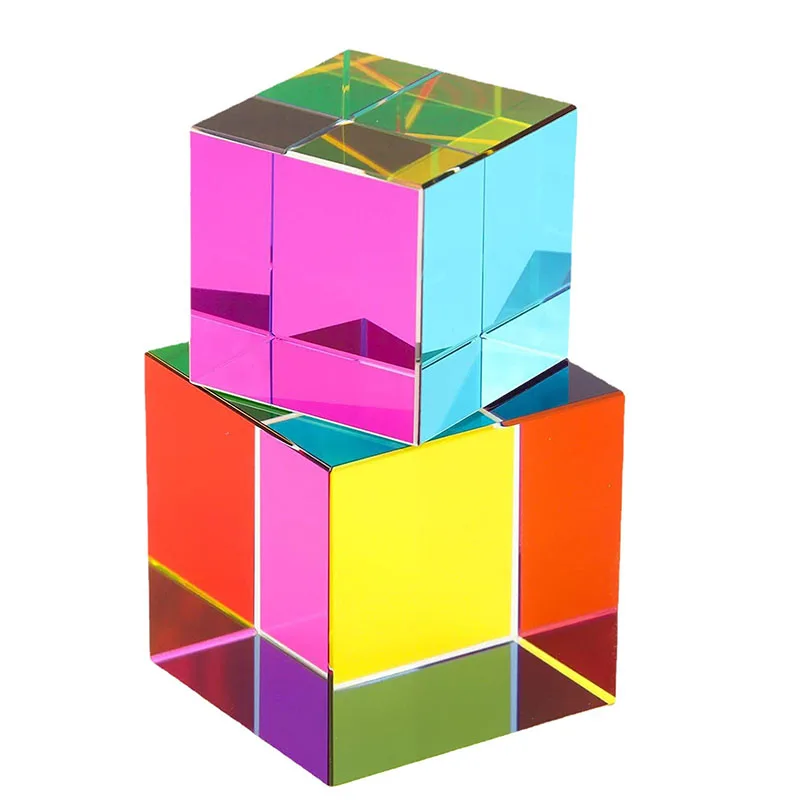 Цветной куб Хрустальная Призма Радужный производитель Ловец Солнца домашний