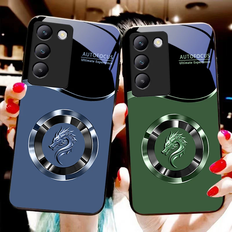 Circle Dragon для Y72 33S 11 03 36 96 Lite 35 16 Iqoo 12 V40 SE 5G 29 40 21 30 X80 Pro Vivo чехол из закаленного стекла
