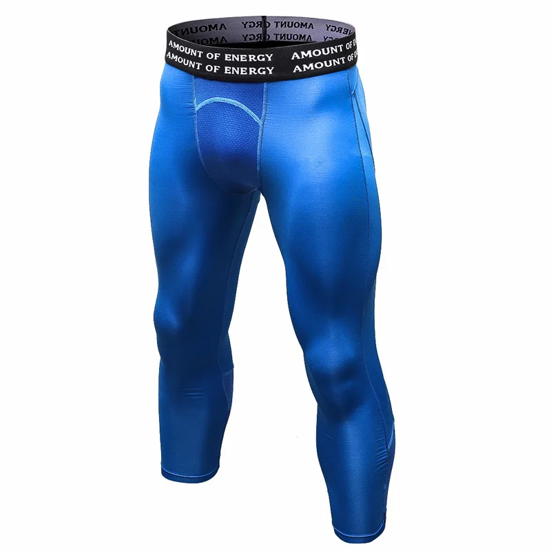 

Men's Sports Pants Gym Fitness Running Training Breathable Quick-drying Stretch Tight Seven Points Sweatpants