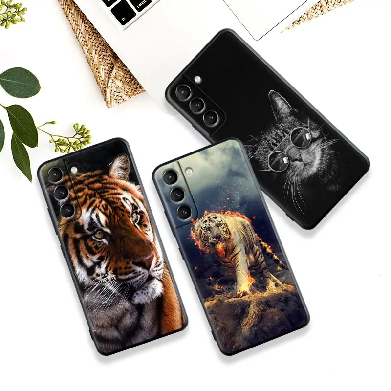 

Cat Lion Silicone Case For Samsung Galaxy S23 S22 S21 S20 Ultra FE Tiger Cover For Galaxy S22 s23 S21 S10 Plus Case Eagle Animal