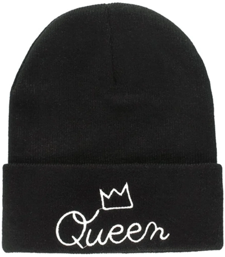 

Beanies KING QUEEN Letter Embroidery Warm Hat Knitted Cap Hip Hop Men Women Lovers Street Dance Bonnet Skullies Black White