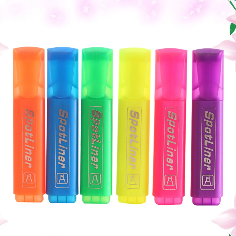 

6pcs Liquid Colored Fluorescent Light Chalk Markers Highlighter Pens for Painting Drawing