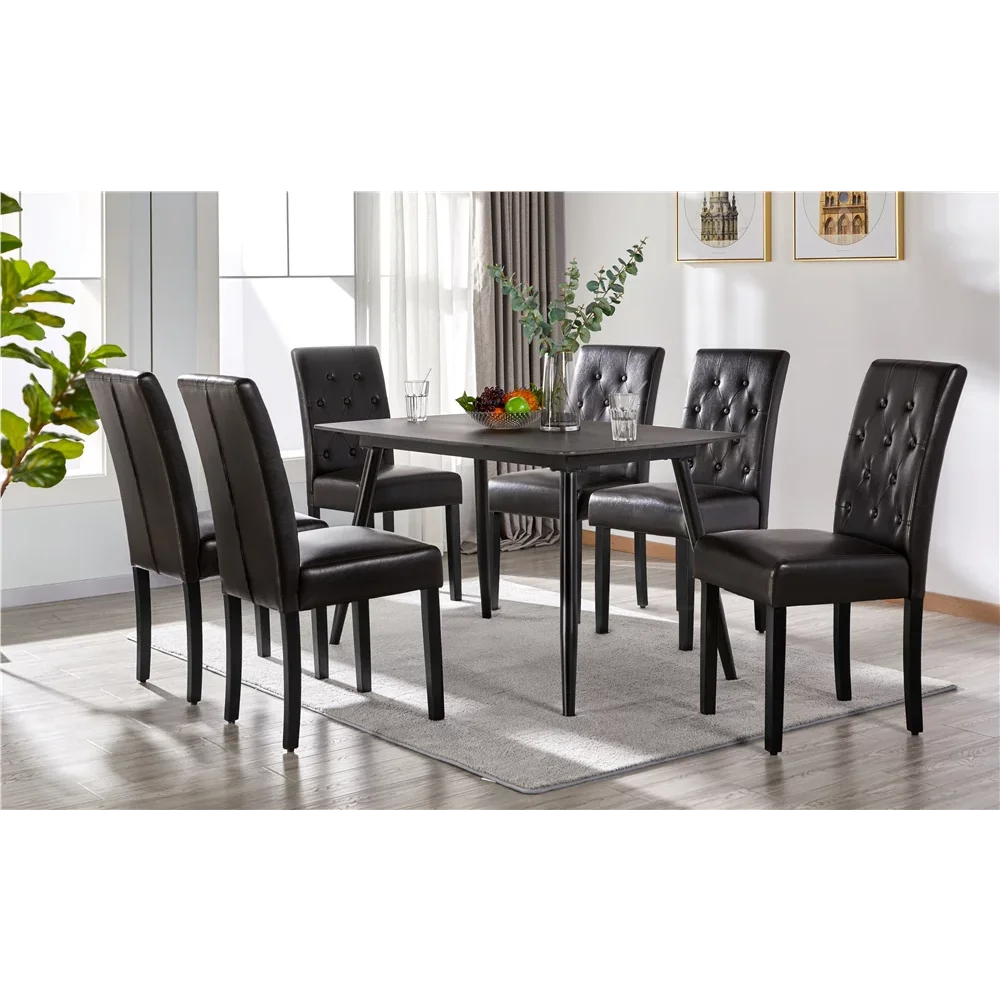 

Обеденный стул SMILE MART, набор из 6, коричневый