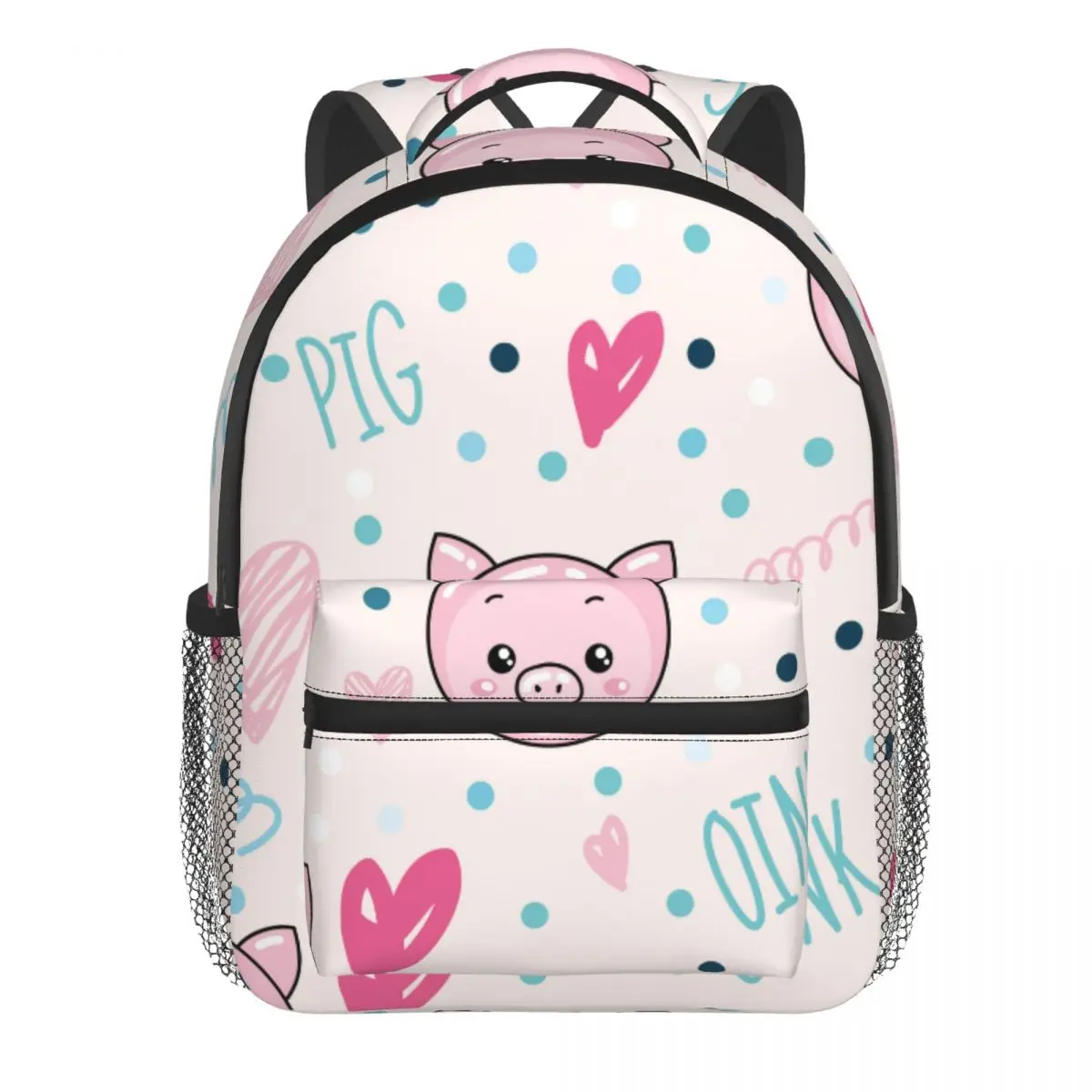 Kids Backpack Cute Funny Animal Pig With Hearts Kindergarten Children Mochila School Bag