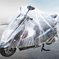 motorcycle bicycle cover pe film waterproof dustproof protector scooter disposable transparent clothes m l xl