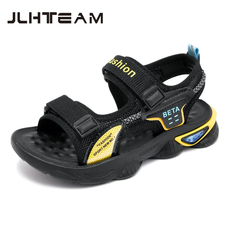 

2022 Summer New Boys For Sandals Velcro Soft Bottom Fashion Boys Beach Shoes Flat Sandals Sport Kids Shoes Children A2120