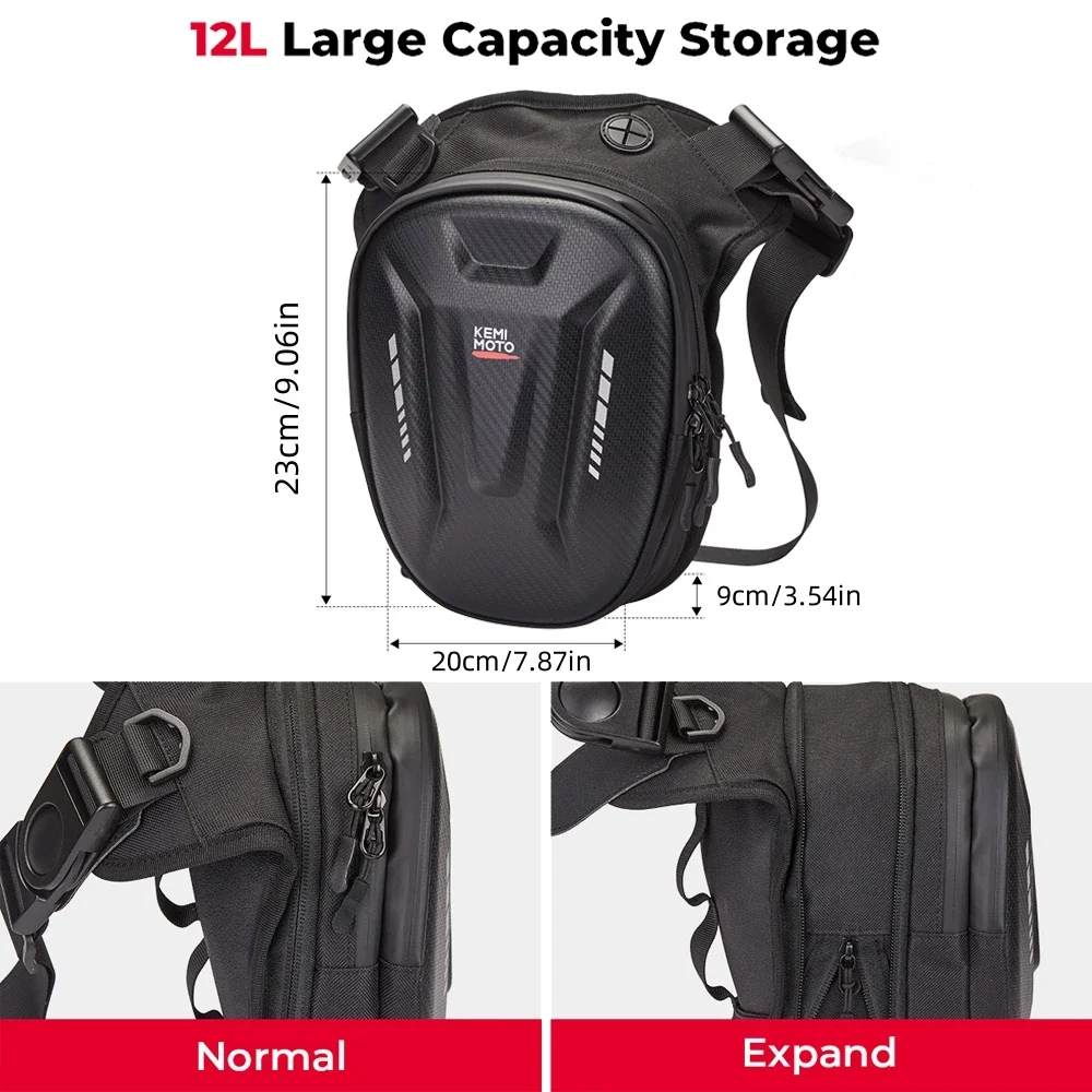 Сумка на топливный бак мотоцикла жесткий чехол с магнитной застежкой поясной