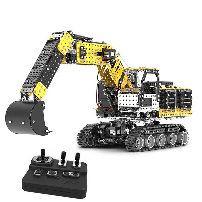 

DIY Assembly Remote Control Excavator RC Excavator 2.4G Remote 12 Channel Building Block Toy Birthday Gift For Kids