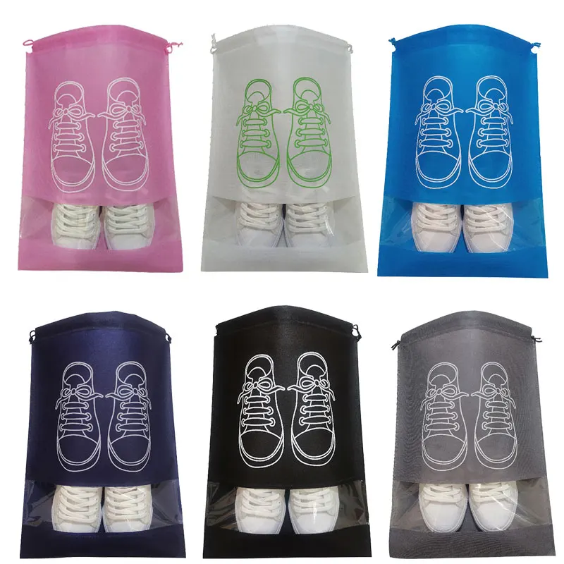 

Shoes Storage Bags Closet Organizer Non-woven Travel Portable Bag Waterproof Pocket Clothing Classified Hanging Bag