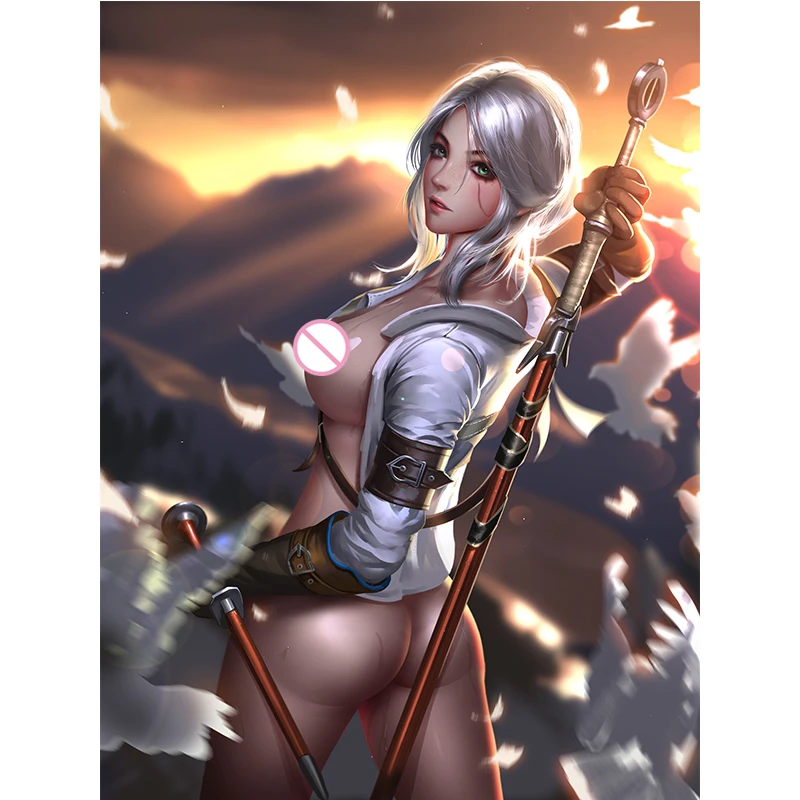

Print Canvas Game Sorcerer Nude Sexy Girl Art Poster 40x60 50x70 60x90 Custom Living Room Bedroom Hanging Picture