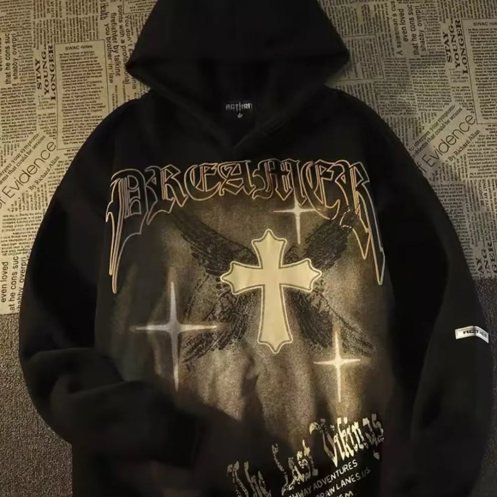 Толстовка мужская с капюшоном и надписью "Goth" | AliExpress