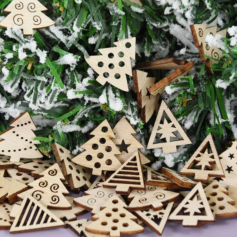 Деревянные рождественские гирлянды-растяжки 50 шт