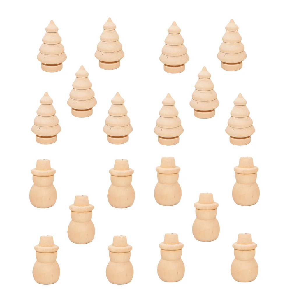 

Christmas Unfinished Wooden Pegsnowman Treewood Diy Ornament Blank Figurines Craft Supplies