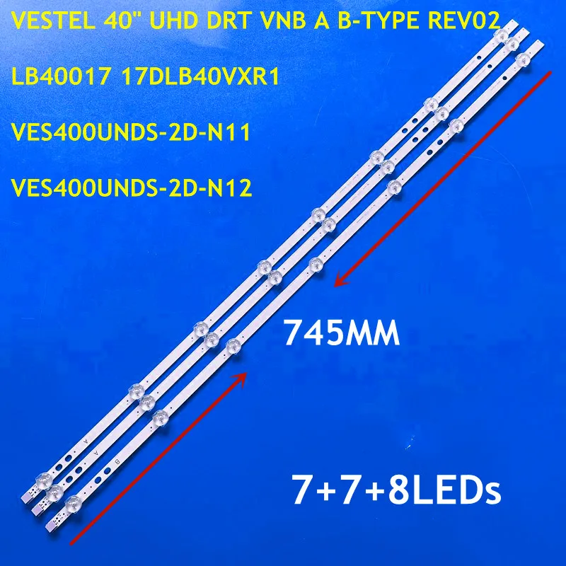 

30pcs LED 17DLB40VXR1 LB40017 JVC LT-40V4200 LT-40VF43A LT-40VF52K LT-40VF42K LT-40V54JF VES400UNDS-2D-N12 TX-40C200E LT-40C790