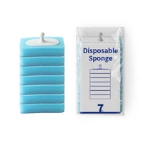 7pcspack disposable toilet brush head 360%c2%b0 rotating disposable toilet sponge replacments head for toilet brush