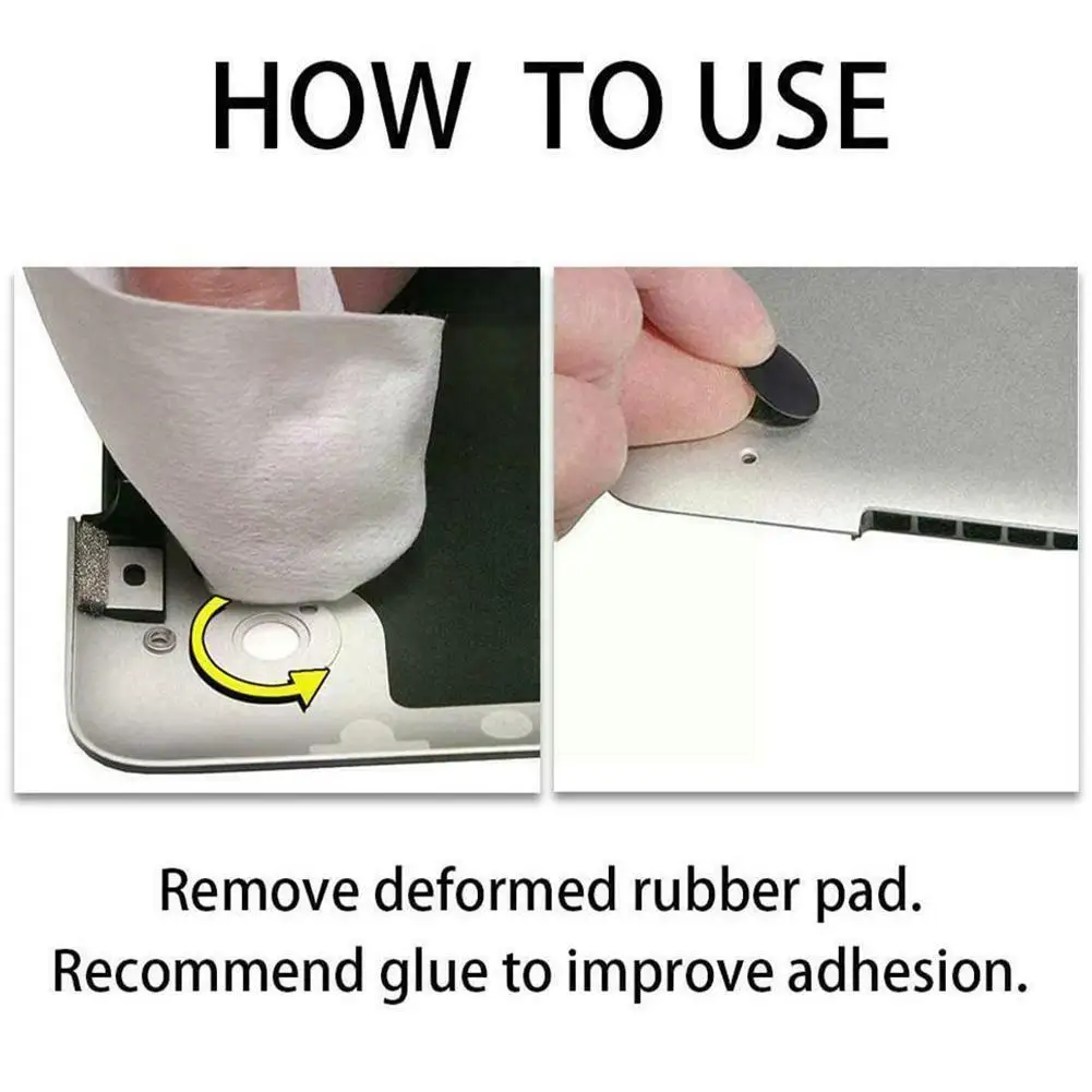 

4pcs/set Laptop Rubber Bottom Feet Foot Pad Cover Replacement Kit For Pro A1278 A1286 A1297 13 Inch 15 Inch 17 P0i8