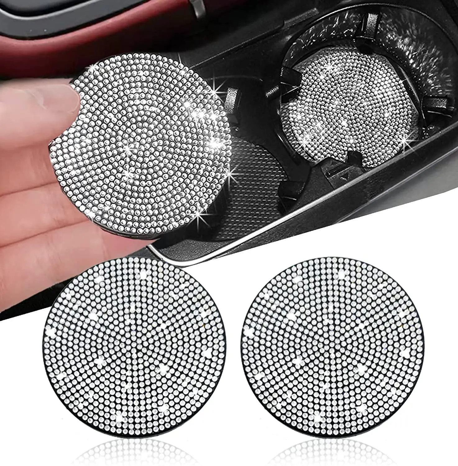 

2 шт., автомобильные противоскользящие подставки для стаканов, 2,75 дюйма