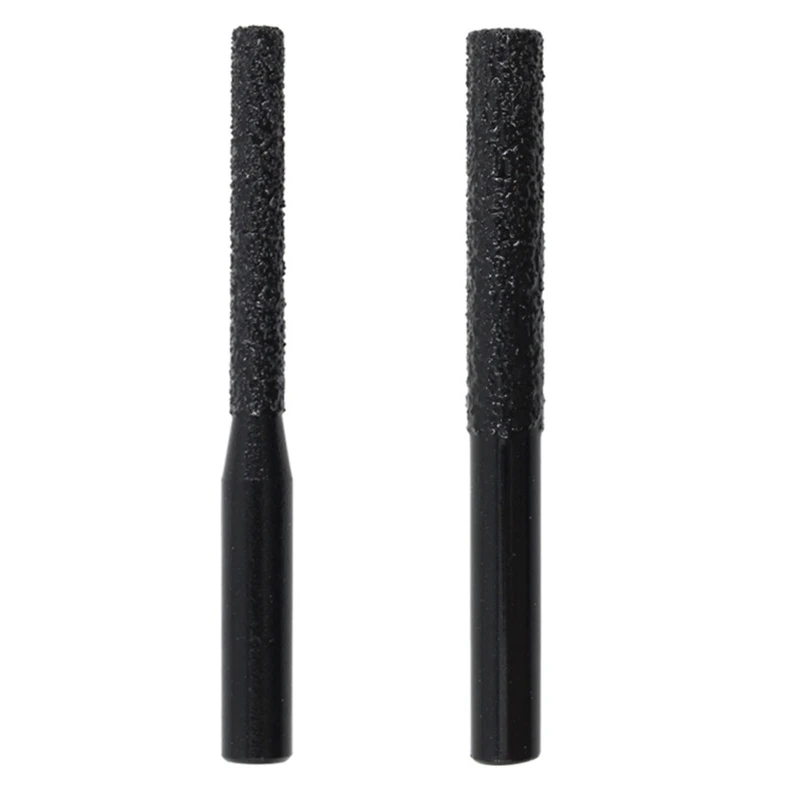 

2x Straight Shank Milling Cutter 6.35mm Shank Anti-rust Brazed Diamond Router Bits for Quartz Stone Marble Granite Edge
