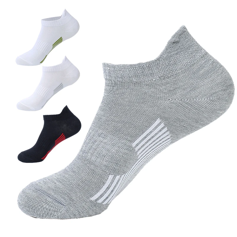 

3 Pairs Athletic Sport Running Cycling Foot Guard Socks Men Cotton Breathable Ankle Sock Wear-resistant Spring Autumn Funny