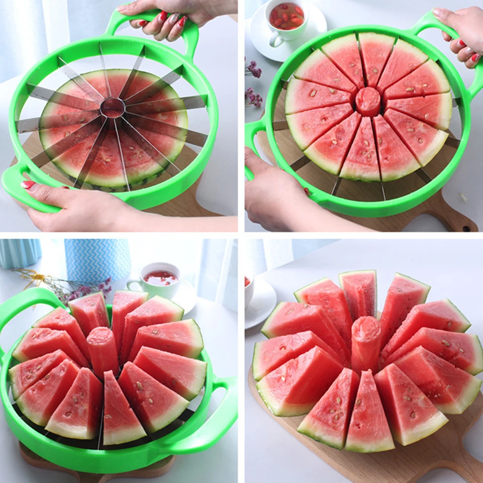 

1PC Watermelon Slicer Cutter Stainless Steel Large Size Sliced Watermelon Cantaloupe Slicer Fruit Divider Kitchen Gadgets