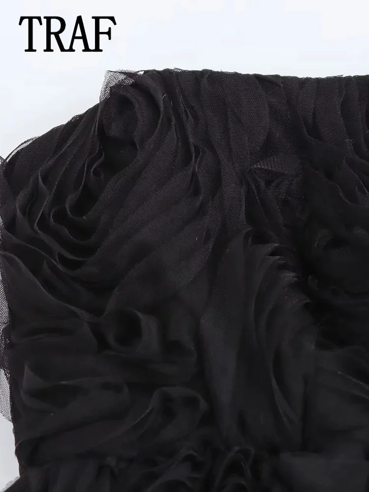 TRAF женское элегантное тонкое мини-платье вечернее платье на молнии летнее