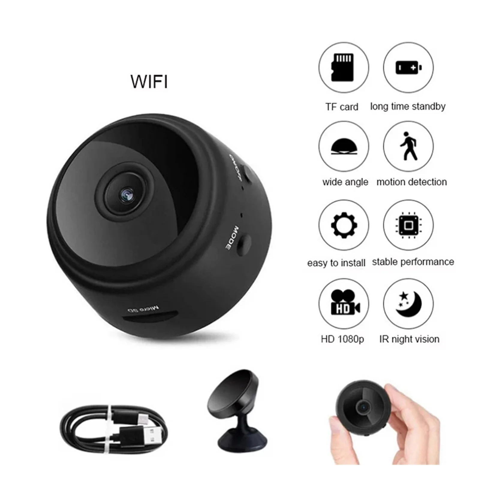 

A9 Mini WiFi Camera 1080p HD Night Version Micro Voice Recorder Wireless Mini Camcorders Video Surveillance IP Camera