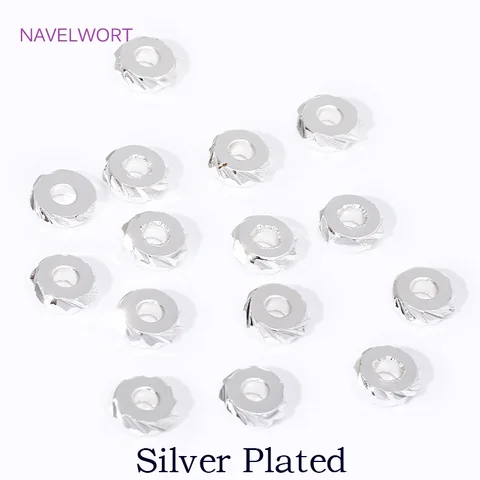 Разделители бусин NAVELWORT золотые латунные 3/4/5/6/8 мм