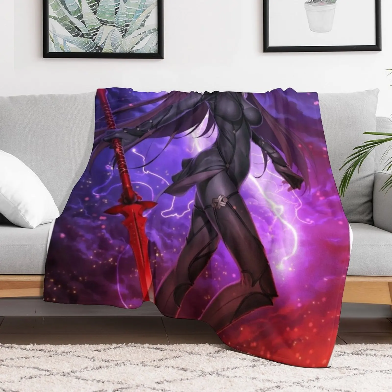 Fate Grand Order (FGO) -плед на диван Scathach плед декоративные диваны мягкие одеяла для детей