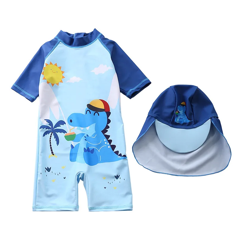 Baby Swimsuit Cartoon Children's Swimswear Boy UV Protection Summer Beach Pool Bathing Clothes Boys Kids Surfing Swimming Suit