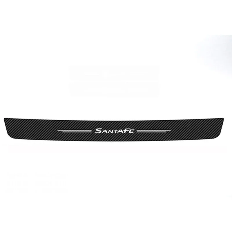 

Автомобильная наклейка из углеродного волокна для Hyundai SANTA FE Badge 2021 2020 2019 2018 2017, защитные наклейки на бампер багажника, аксессуары