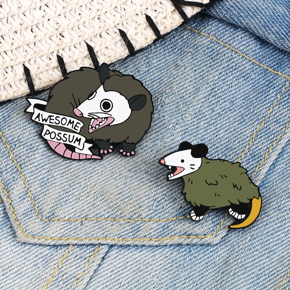 

Awesome Possum Custom Pins for Women Men Murine Animal Brooches Badges Cartoon Enamel Lapel Pin Backpack Jewelry Gift for Friend
