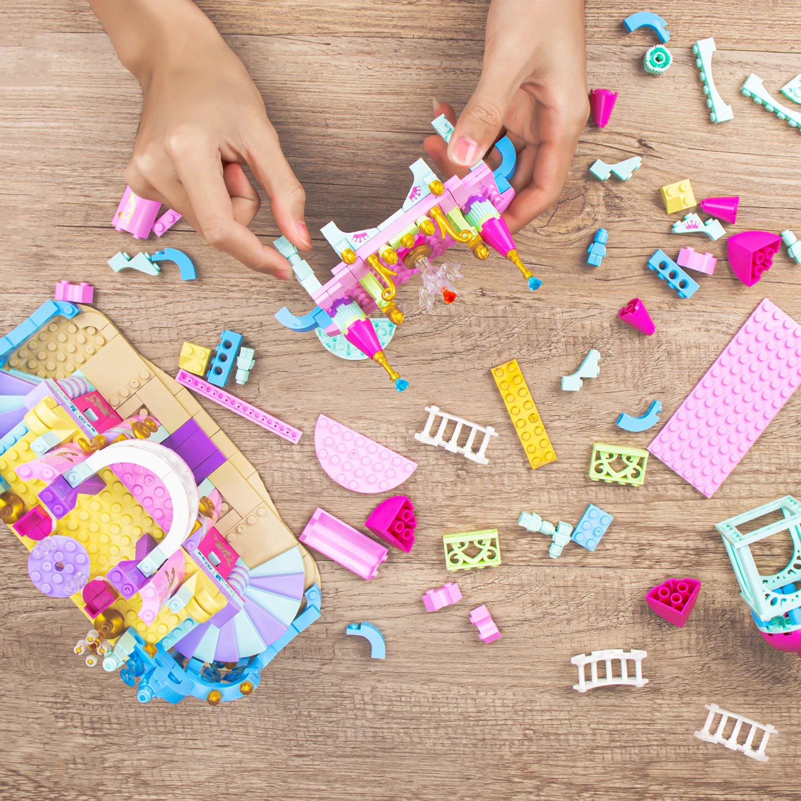 Городской Классический красный старинный трактор технический конструктор