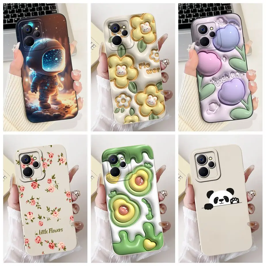 For Realme 10T Case Realme10 5G RMX3663 Stylish Candy Painted Cover Soft TPU Phone 10 Realme10T Fundas Bumper