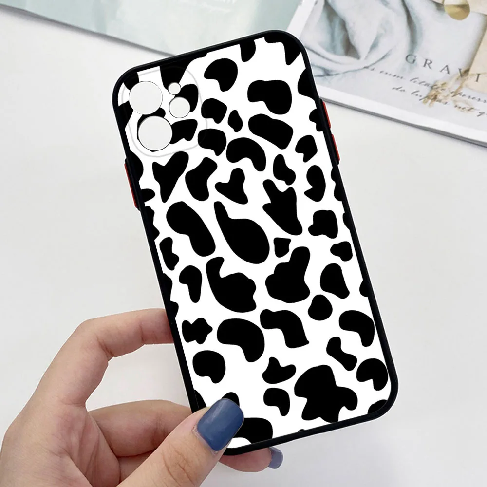 Новый тренд простой белый черный чехол для телефона из коровьей кожи iPhone 16 15 14 11 12