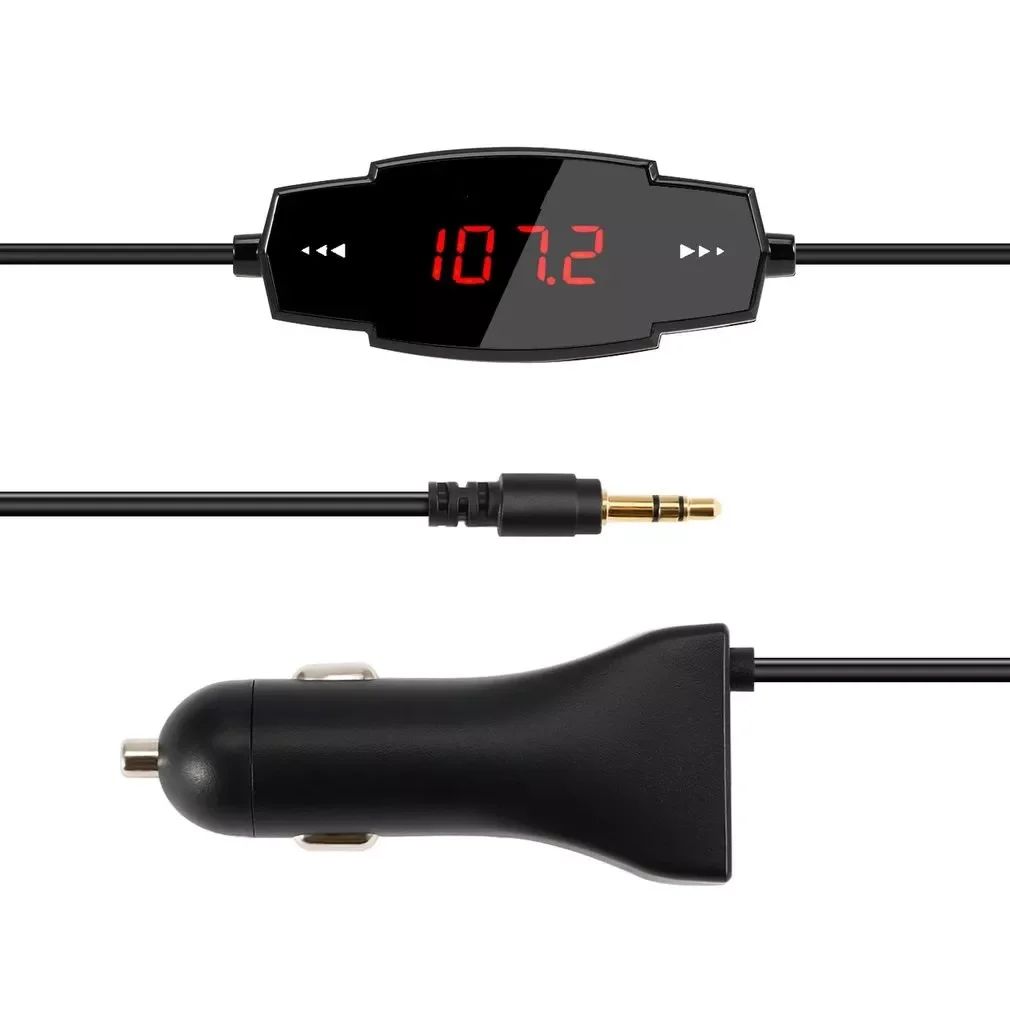 

Catuo Fm Transmitter Car Kit Radio Modulator For Car With 3.5Mm Aux Plug And 5V/2.4A Usb Car Charger Easy To Use Black
