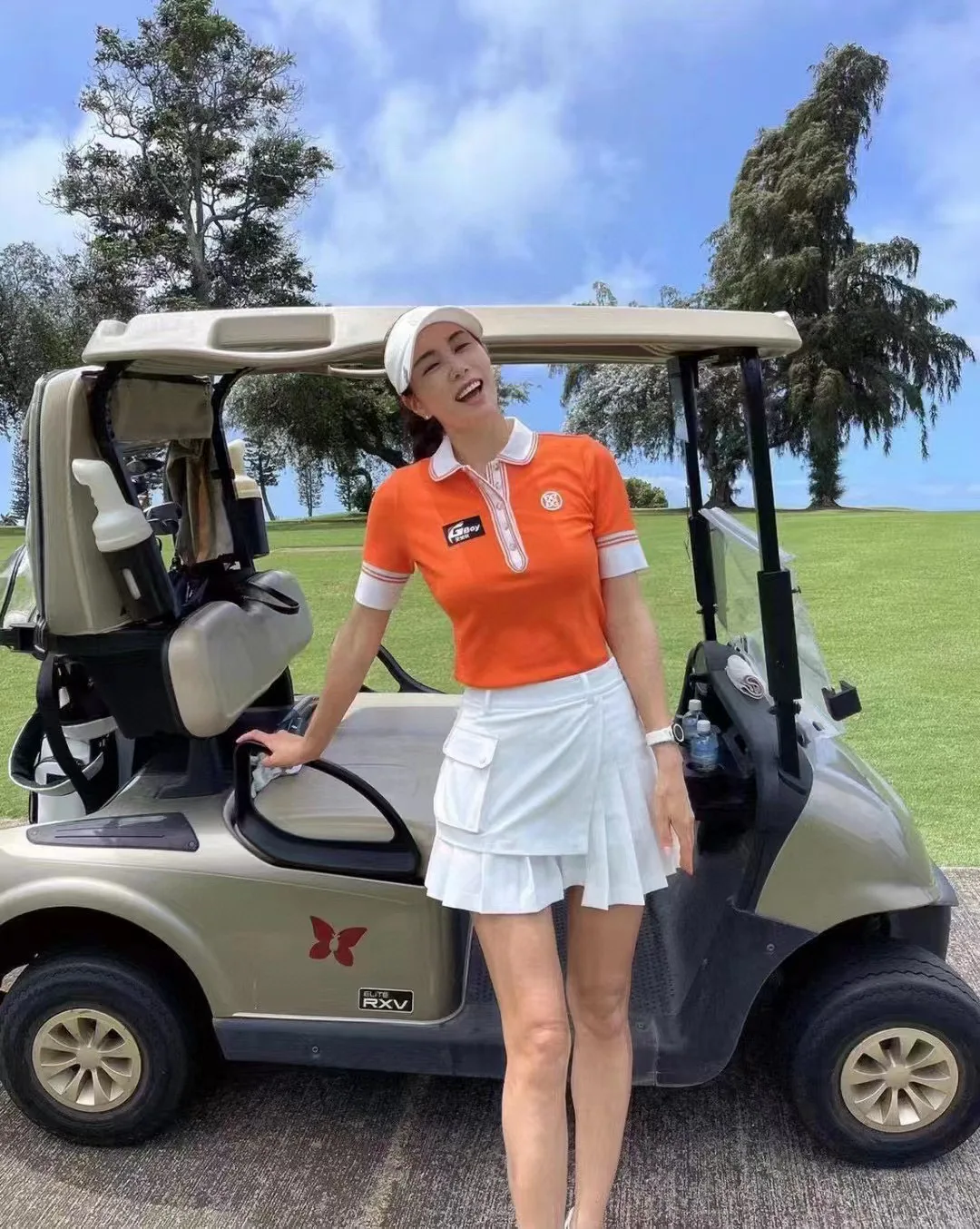 2022 Golf sports spice pleated skirt women spring and summer new high-waist skirt texture slimming suit material skirt outdoor